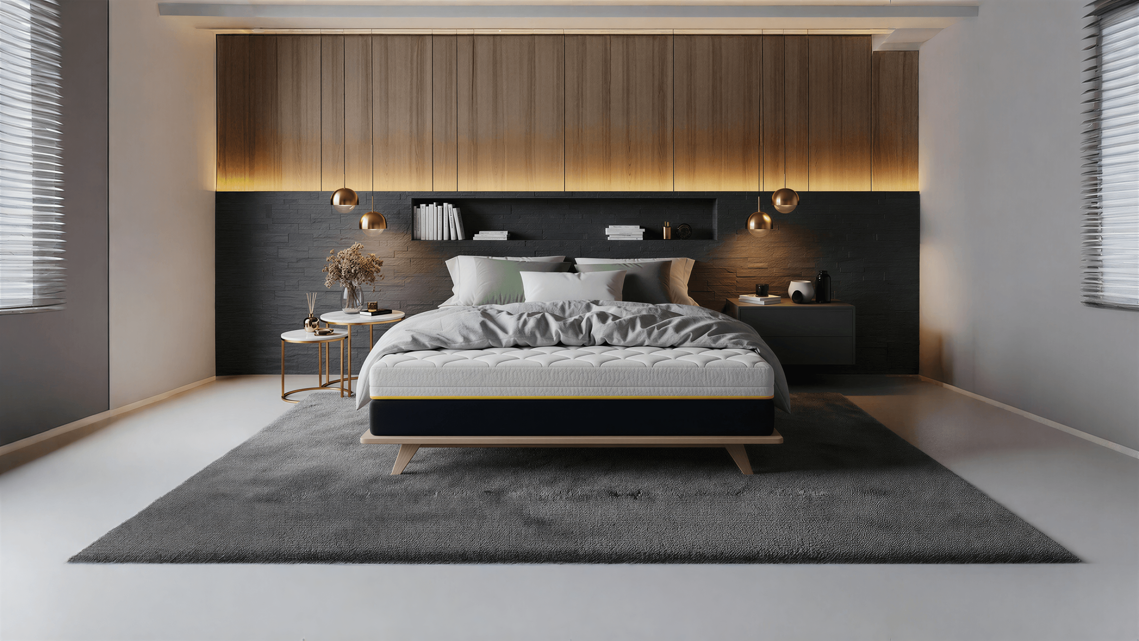 Floating bed on clouds